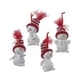 thumbnail image 1 of Adorno navideño con diseño de muñeco de nieve de Kurt Adler con gorro de punto, 10 cm, 4 unidades, 1 of 4