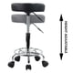 thumbnail image 5 of Taburete con ruedas KKTONER, redondo, de piel sintética, ajustable en altura, 5 of 7