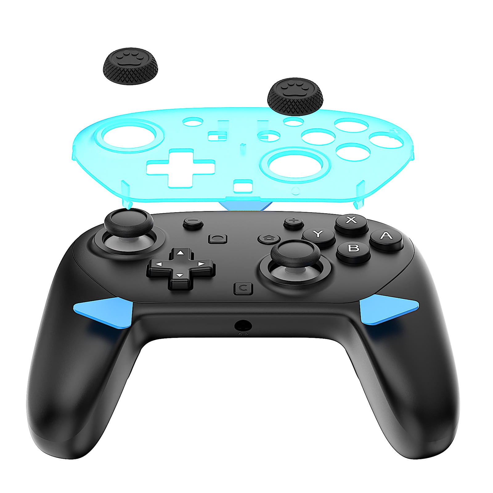 Genérico - Carcasa De Reemplazo Compatible Con El Controlador Pro De Nintendo Switch De 2ª Generación - Cubierta Transparente Con Teclas