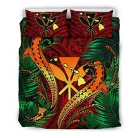 Milsleep - Juego De Cama Hawaii Shark Polynesian Tropical - Rojo