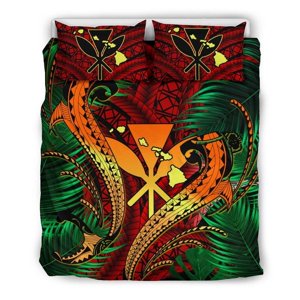 Milsleep - Juego De Cama Hawaii Shark Polynesian Tropical - Rojo