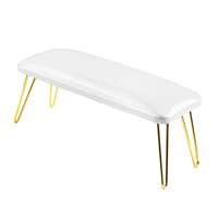 Ioensy - Reposabrazos Para Uñas De Manicura, Antideslizante, Soporte Para Manos, Reposabrazos Para Uso De Técnicos De Uñas, Blanco Y Dorado