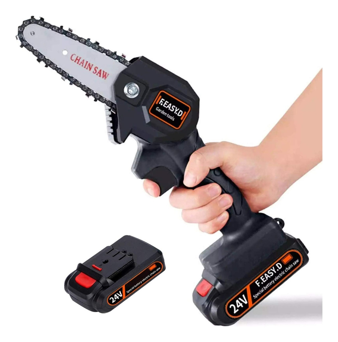 Genérico - Motosierra Portátil Inalámbrica 24V Eléctrica 4 Pulgadas Jhn