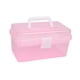 thumbnail image 2 of Caja de almacenamiento de herramientas para uñas, soporte portátil para herramientas de manicura con mango, contenedor de cepillos para uñas, oficina, Rosa, 2 of 5
