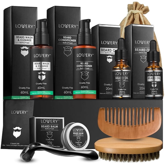 Kit Cuidado de Barba Lovery Shampoo 60 mL Aceite 20 mL 0.25 mm