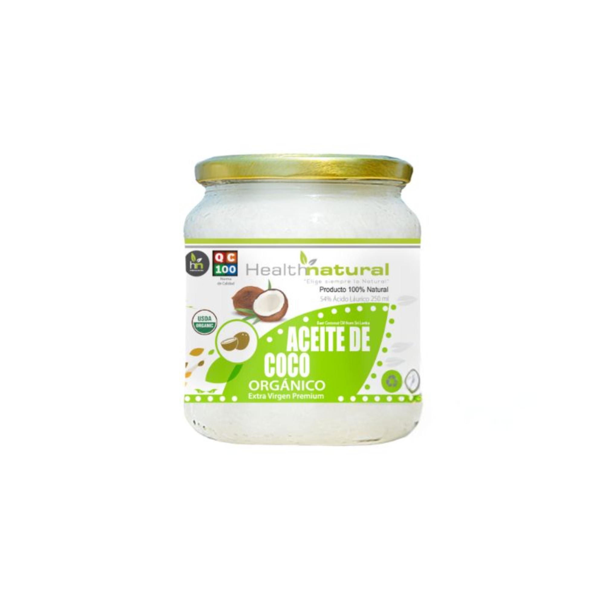 Aceite De Coco Orgánico Frasco 250 g HEALTH NATURAL