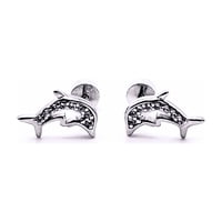 Tiana Joyas - Aros De Delfin Con Circones De Plata 925