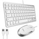 thumbnail image 1 of Combo de teclado y ratón Macally SLIMKEYCACOMBO USB con cable, 1 of 7