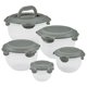 thumbnail image 1 of Rachael Ray Juego de 10 Recipientes Transparentes/Gris para Almacenamiento de Alimentos, 1 of 9