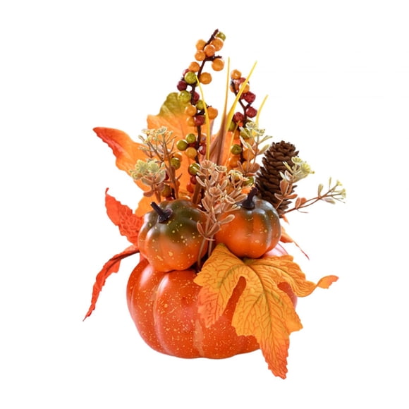 Flor De Calabaza Artificial Arreglo Floral De Otoño Pieza Central De Calabaza De Otoño D