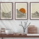 thumbnail image 4 of 3pcs, Mountain Wall Art Mountain Line Minimalist Wall Decor Sun Wall Japandi Wall Art Living Room Art No Frame, 4 of 4