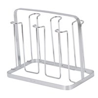 Magideal - Estante De Secado De Tazas De Metal, Soporte Para Tazas De Café Con 6 Ganchos Para Encimera, Soporte Para Botellas De Vidrio, Organizador De Vasos De Argén