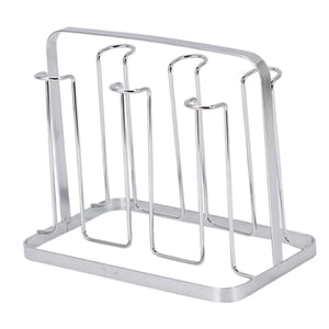 Magideal - Estante De Secado De Tazas De Metal, Soporte Para Tazas De Café Con 6 Ganchos Para Encimera, Soporte Para Botellas De Vidrio, Organizador De Vasos De Argén