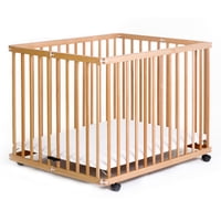 Corral Cuna 2 En 1 Altura Ajustable En Madera Happy Dino