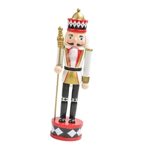 Bothyi - Figura De Soldado Cascanueces, Diseño De Escena, Accesorios Para Fiestas De Estantería, Color Blanco