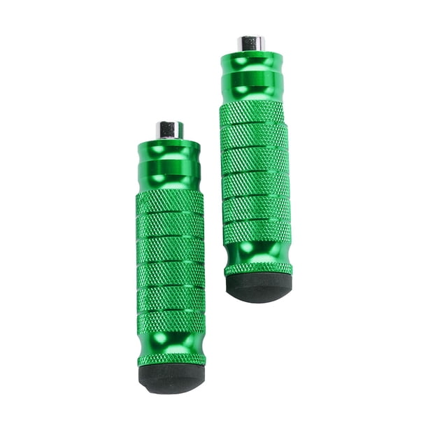 2 reposapiés traseros para motocicleta, clavijas para pies, pernos de 8mm, accesorios de aluminio CNC para motocicleta, piezas de repuesto, reposapiés Verde