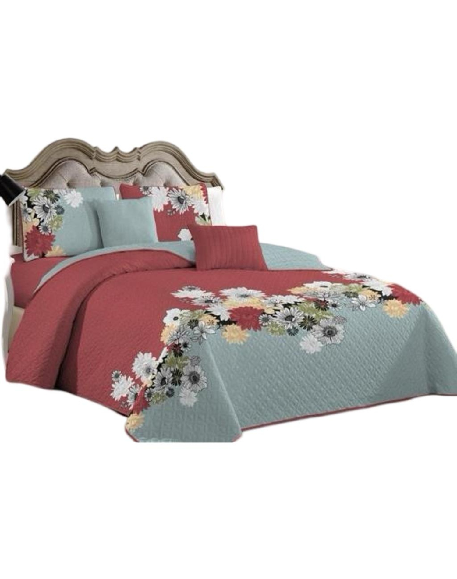 Genérico - Cubrecama Quilt 2 Plazas+2 Fundas Verano Fresco 13N17