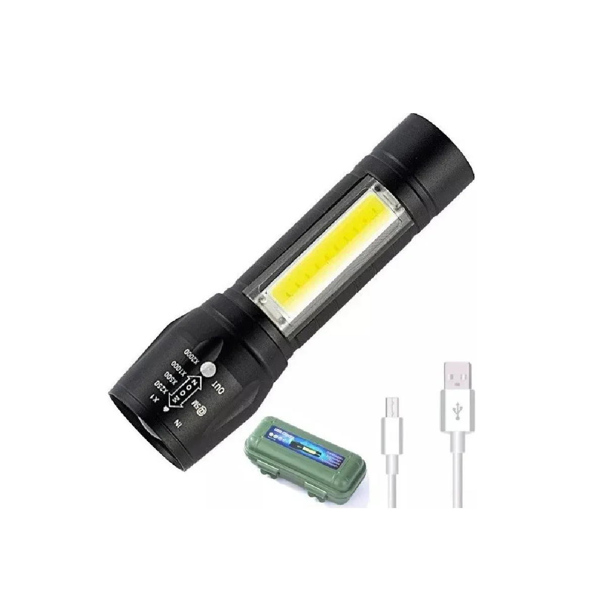 Genérico - Mini Linterna Táctica Camping Portátil Recargable Usb Marinshop Linterna Tactica Mini 4000Lm