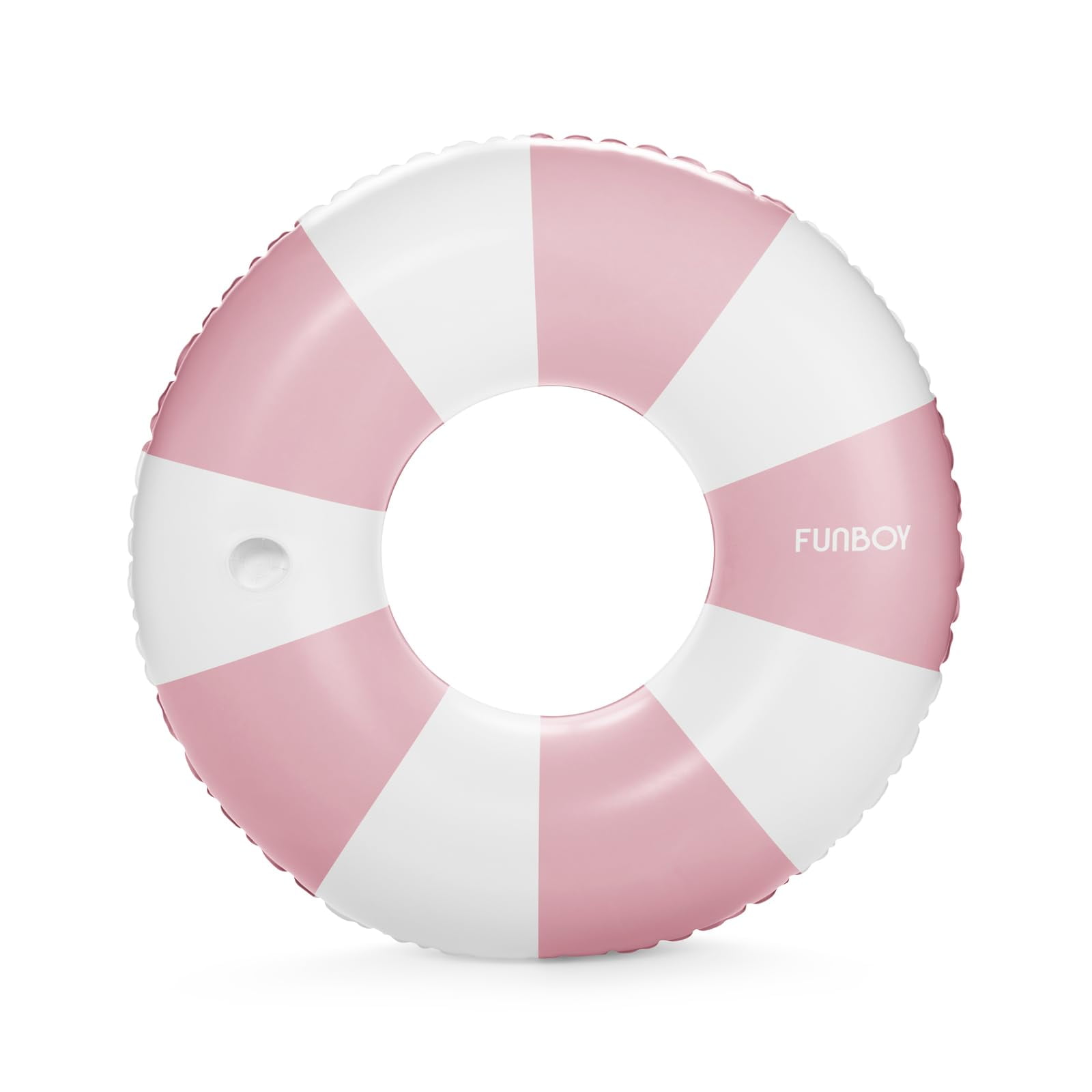 Flotador Inflable Para Piscina Funboy, Gigante, Vintage, Con Rayas Rosas, 48 Pulgadas