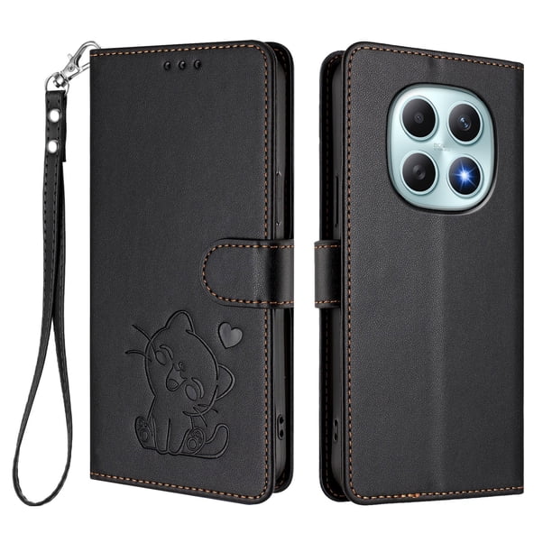 Funda Billetera con Espacio para Fotos para Xiaomi Redmi Note 15 4G/5G, Negro