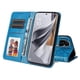 thumbnail image 4 of Funda tipo cartera FOXDOCK para OPPO Reno 10 5G , diseño girasol en relieve, cuero PU, cierre magnético, soporte y tarjetero, 4 of 5