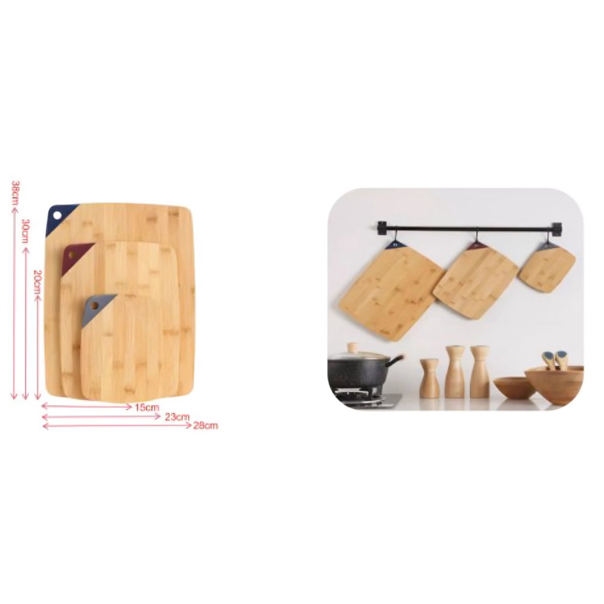 Genérico - Juego De Tablas De Cocina Tabla De Cortar Madera