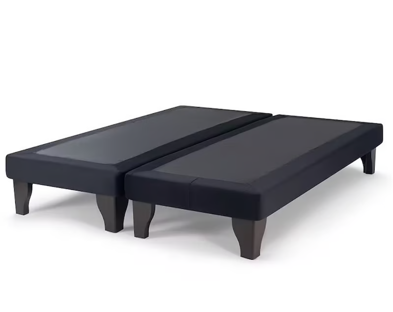 Kerabaalshop - Base De Cama 2,0 Plazas Felpa Negro 150X190