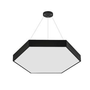 Want - Lámpara Colgante Hexagonal Negra 50W- 60 Cms Cct