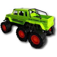Genérico - Juguete Camioneta Verde De 6 Llantas De Fricción Escala