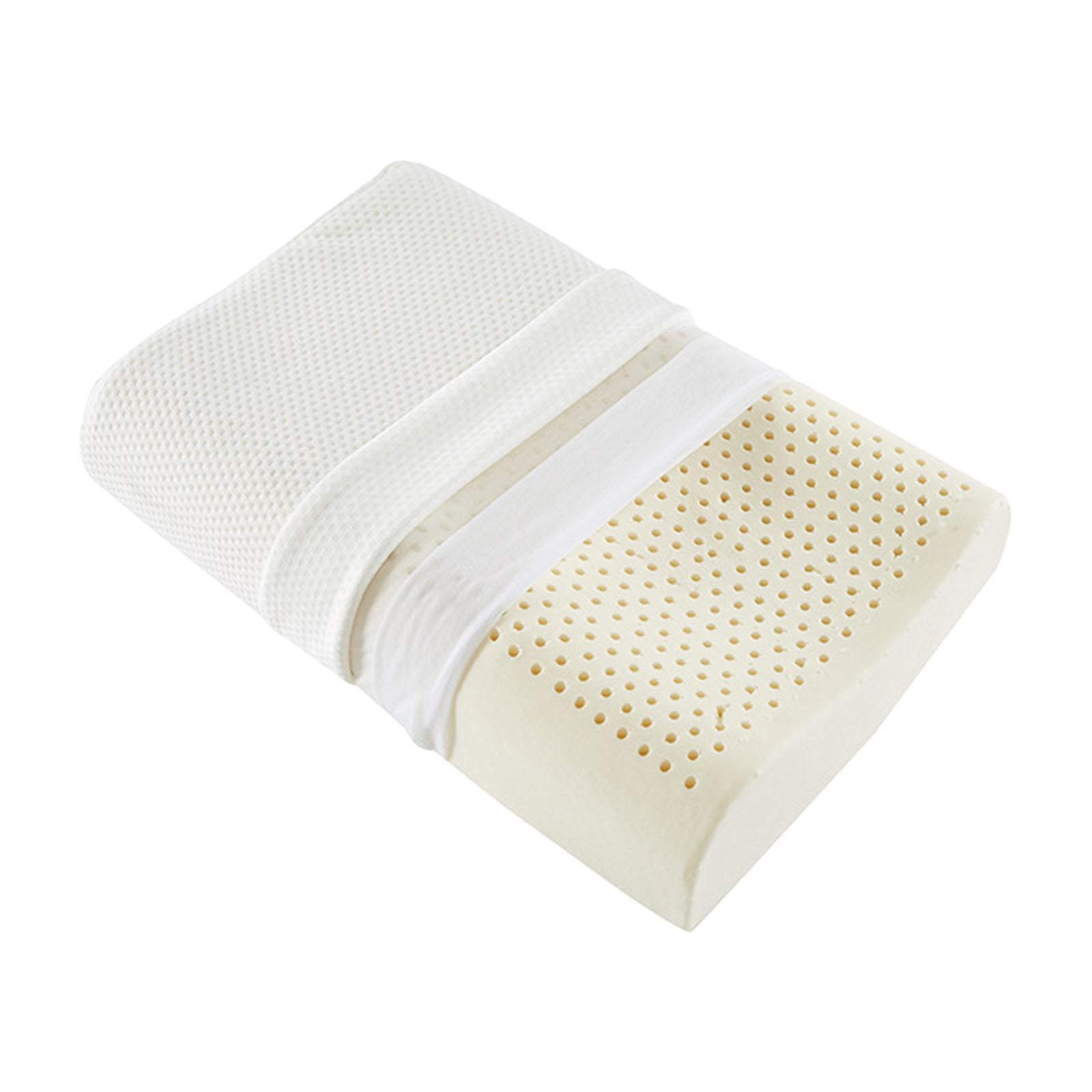 Magideal - Almohada De Látex Para Dormir, Almohada Premium Con Funda Ergonómica, Regalo De Cumpleaños Para La Espalda Lateral, Estómago, Cama, Almohada Para El C 40cmx60cm