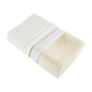 Magideal - Almohada De Látex Para Dormir, Almohada Premium Con Funda Ergonómica, Regalo De Cumpleaños Para La Espalda Lateral, Estómago, Cama, Almohada Para El C 40Cmx60Cm