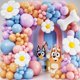 thumbnail image 1 of Kit de arco para globos SHERYL DECOR ALL-IN-1 azul con globos adicionales, 1 of 9