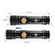 thumbnail image 2 of Linterna Led 3000 Lumens Recargable Con Zoom Resiste Lluvia Blanco Negro, 2 of 3
