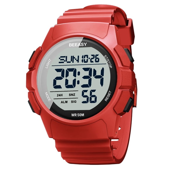Reloj deportivo digital Beeasy Waterproof para hombre con alarma