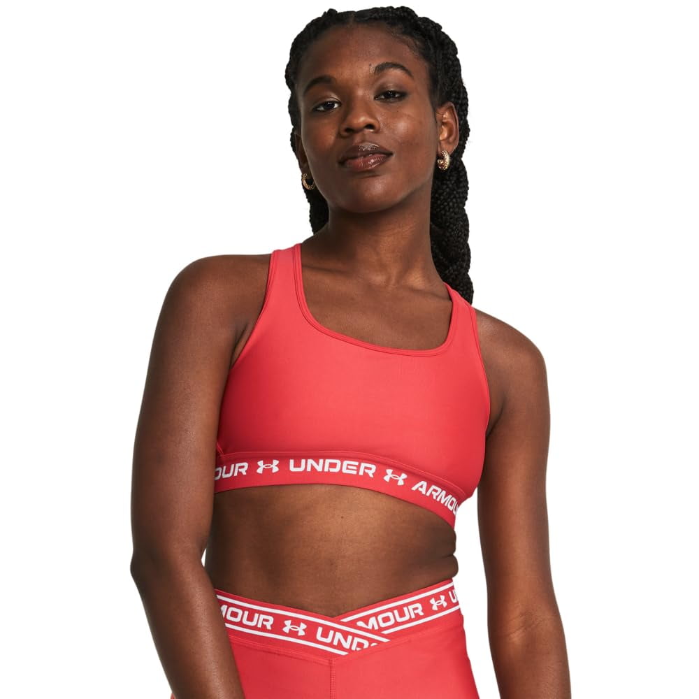 Sostén Deportivo Under Armour De Impacto Medio Con Espalda Cruzada Rojo Xs