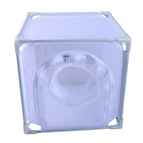 Magideal - Jaula De Hábitat Para Mariposas Jaula De Cría Recinto Plegable Terrario De Observación Con Malla Transpirable Para Visión Clara Adecuado Para Educació Blanco