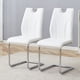 thumbnail image 2 of White PU Dining Chair Set.Uniquely designed white dining chairs. PU material, paired with silver metal chair legs. Suitable for offices, restaurants, kitchens, conference rooms, etc.(Set of 2), 2 of 3