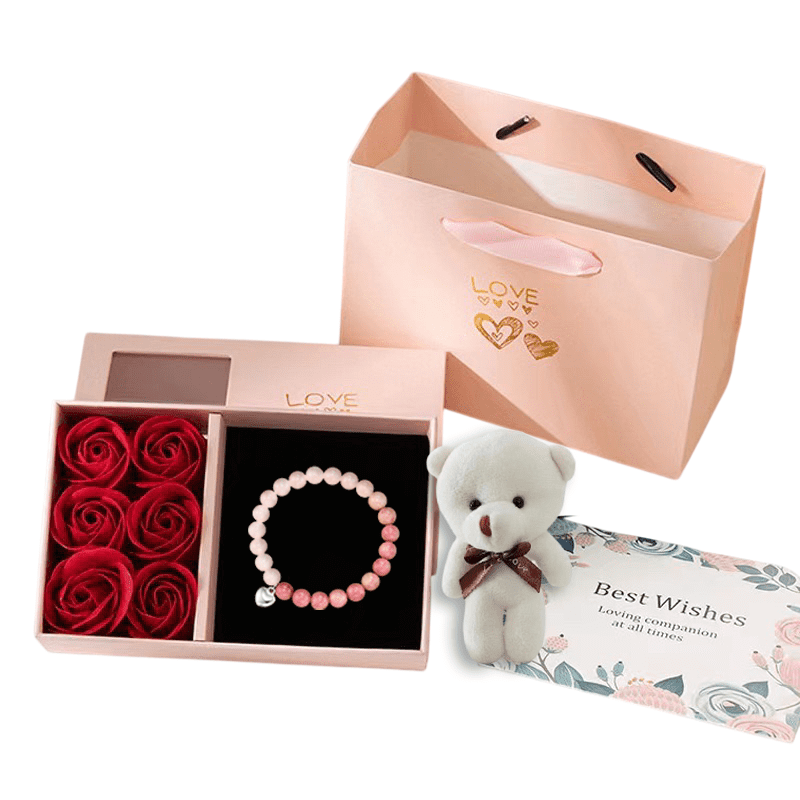 Global Movil Mr - Set De Regalo Rosas Peluche San Valentín Amor Amistad Madre