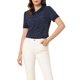 thumbnail image 1 of INSPIRE CHIC Blusa de Mujer para Regreso a Clases con Cuello Peter Pan en Contraste y Mangas Cortas con Lunares XS Azul Marino, 1 of 6
