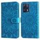 thumbnail image 4 of Funda tipo cartera FOXDOCK para Realme 9 Pro , diseño girasol en relieve, cuero PU, cierre magnético, soporte y tarjetero, 4 of 5