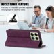 thumbnail image 3 of Funda Billetera para Xiaomi 14T Imán y Resistente Morado, 3 of 6