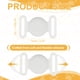 thumbnail image 2 of Uxcell Collar para Perro, Soporte de Rastreador para Perro, Funda Protectora de Silicona Impermeable para Collar de Gato, (Blanco Luminoso), para Accesorios de Rastreo de Mascotas, 2 of 6
