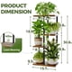 thumbnail image 3 of Bamworld Plant Stand 4 Tier Corner Metal Shelf Brown, 3 of 3