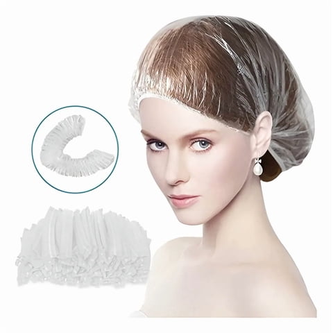 Linastore - Pack 100 Gorros Desechable Transparente Para La Ducha O Baño