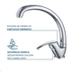 thumbnail image 2 of Llave Monomando Lavaplato Agua Fría Caliente Plateado, 2 of 3