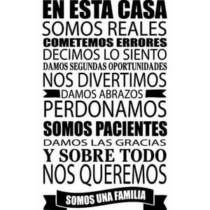 Rienda Libre Graphics - Frase Deco En Esta Casa Somos Reales Fr‑11027