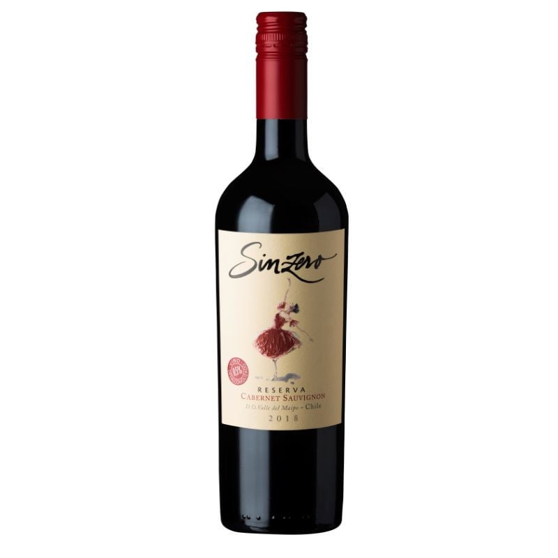 Sinzero - Vino Tinto Cabernet Sauvignon Desalcoholizado Botella