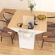 thumbnail image 2 of K&K 55.7'' Large Kitchen Island with 2 Drop Leaf,, Rolling Kitchen Cart on 5 Wheels with Power Outlet, Folding Storage Dining Table with Spice & Towel Rack , 3 Drawers, for Kitchen, Dining Room,White, 2 of 3