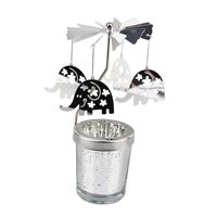 Magideal - Portavelas Giratorio Romántico Decoración Vela Votiva Portavelas Candelabro Para Acción De Gracias, Vacaciones, Chimenea, Hogar, Regalos De Año Nuevo Elefante