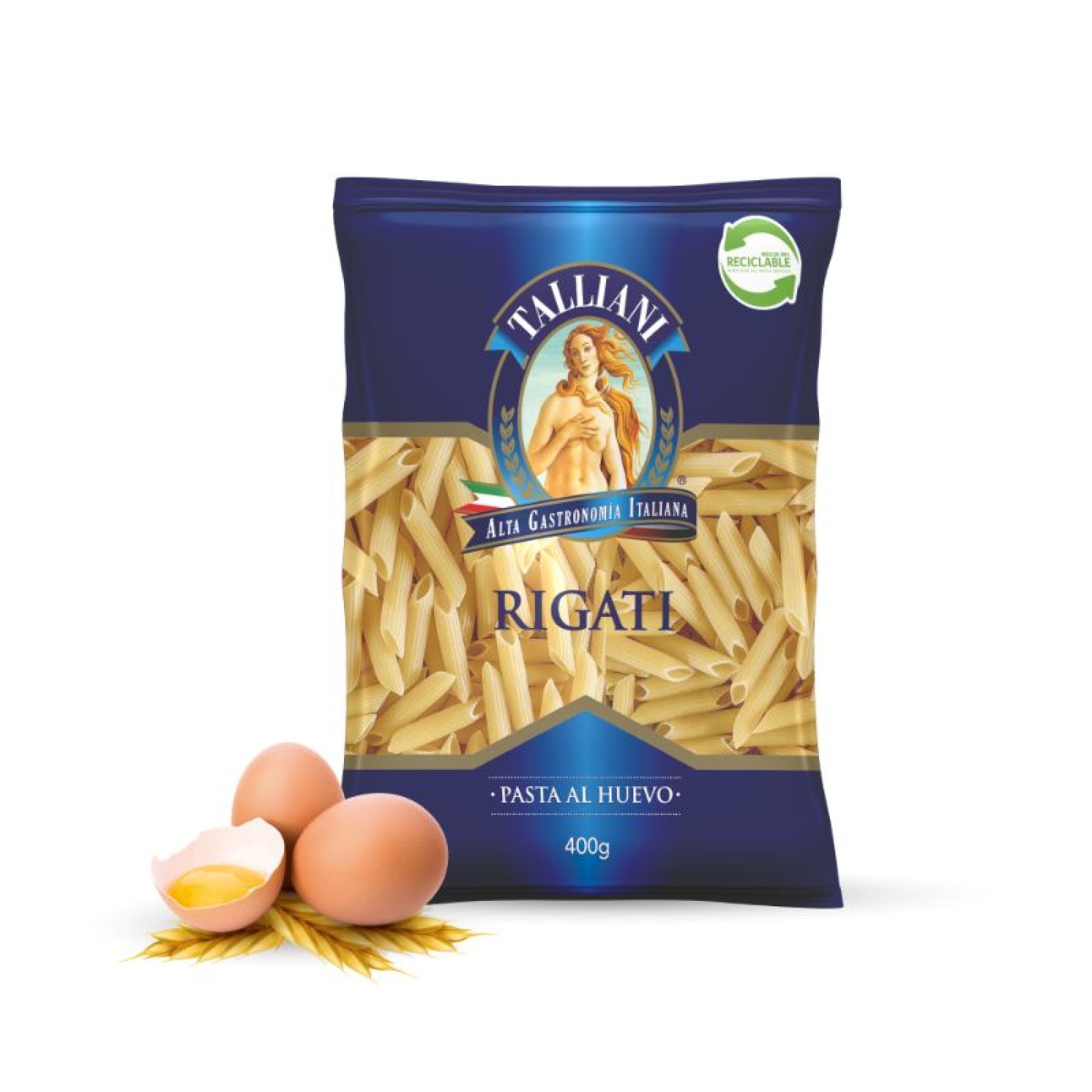 Fideo Pasta Al Huevo Rigati Bolsa 400 g Talliani